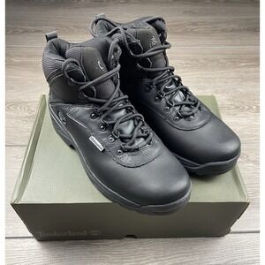 Timberland Men's White Ledge Mid Hiker Waterproof Boots Black Size 11 Wide New
